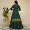 green kurti with skirt younari