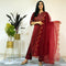 Ready to wear Ruby Wine suit set