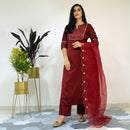 Ready to wear Ruby Wine suit set