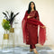 Ready to wear Ruby Wine suit set