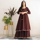 Ready to wear brownie indowestern dress