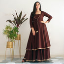 Ready to wear brownie indowestern dress