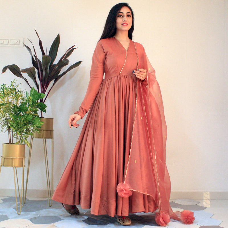 Ready to peach pom pom gown