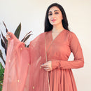 Ready to peach pom pom gown