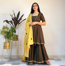 Ready to wear Seaweed cotton sharara set