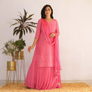 Ready to wear Baby pink Chikankari Dress