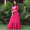 Pink cotton kurta skirt dress 