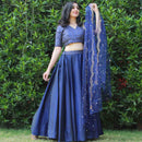 YOUNARI EMBRO SATIN LEHENGA CHOLI SET