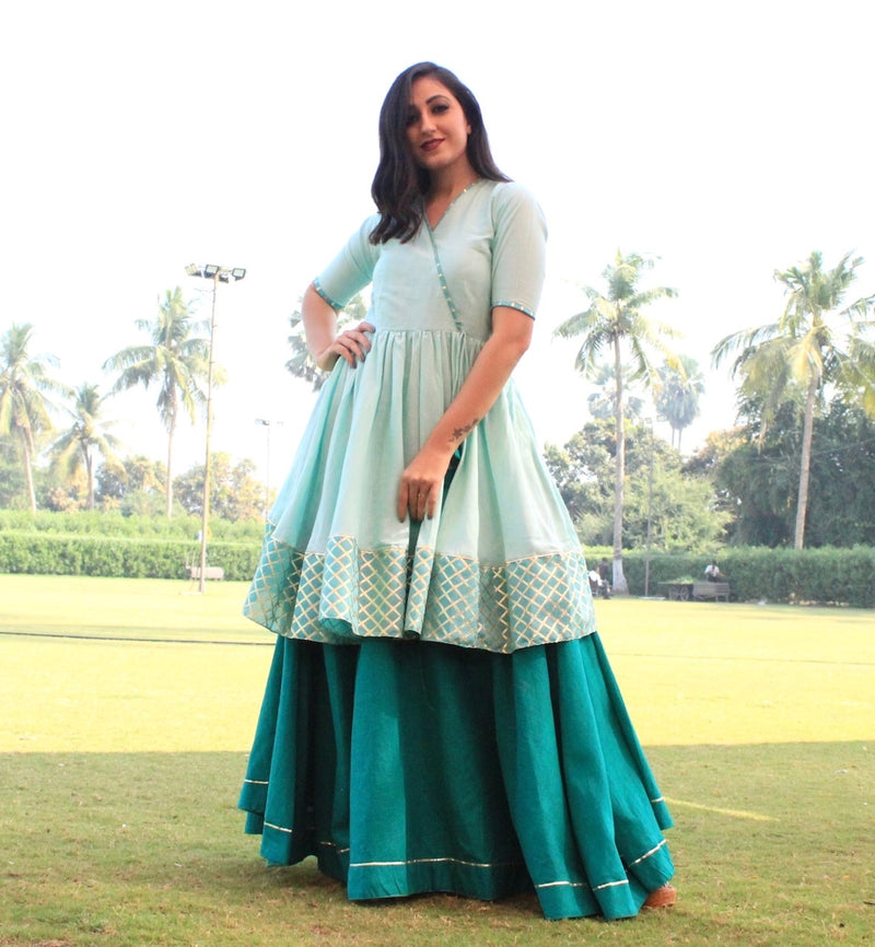 Ready to wear sky light dress